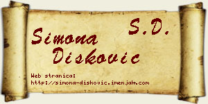 Simona Dišković vizit kartica